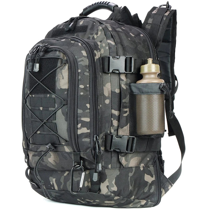 60L Military Tactical Blackout Backpack