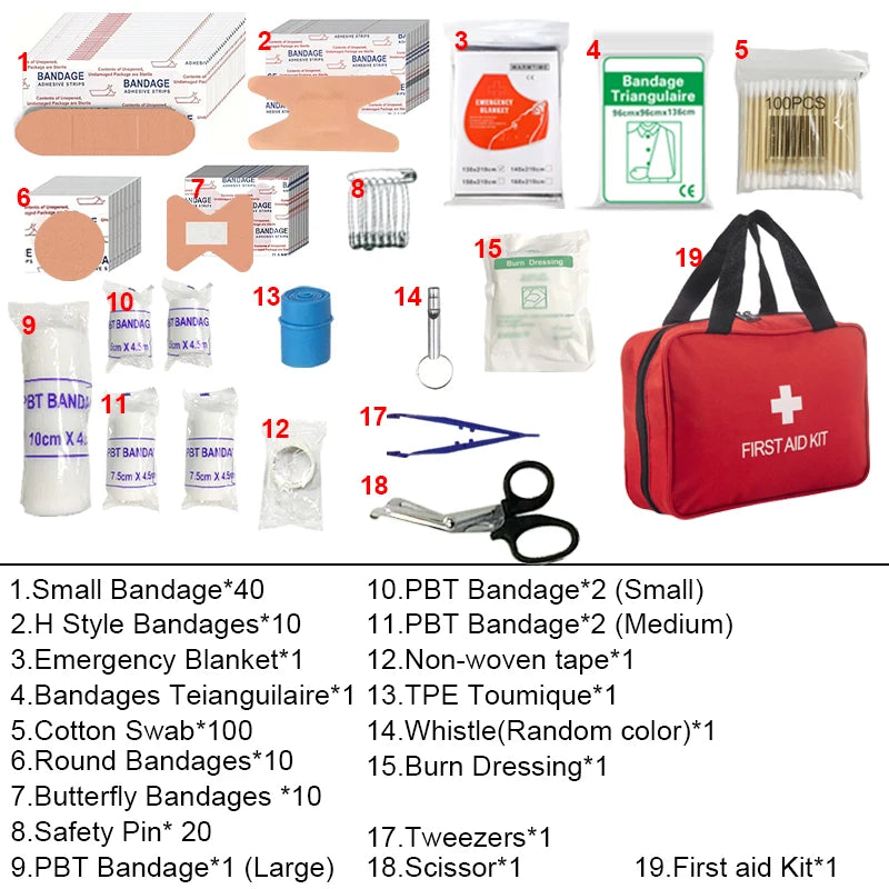 210pcs First Aid Kit | All Purpose Emergency