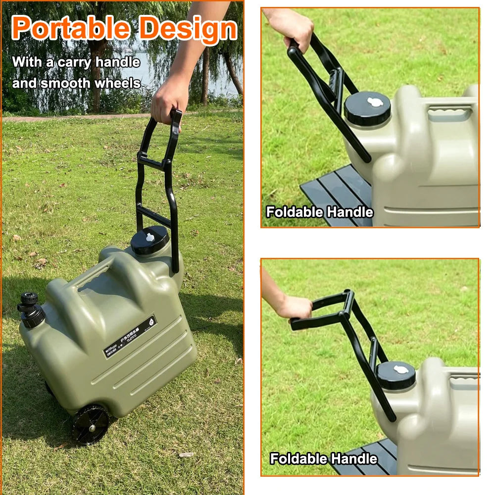 7.4 Gallon Water Container with Tap and Wheels
