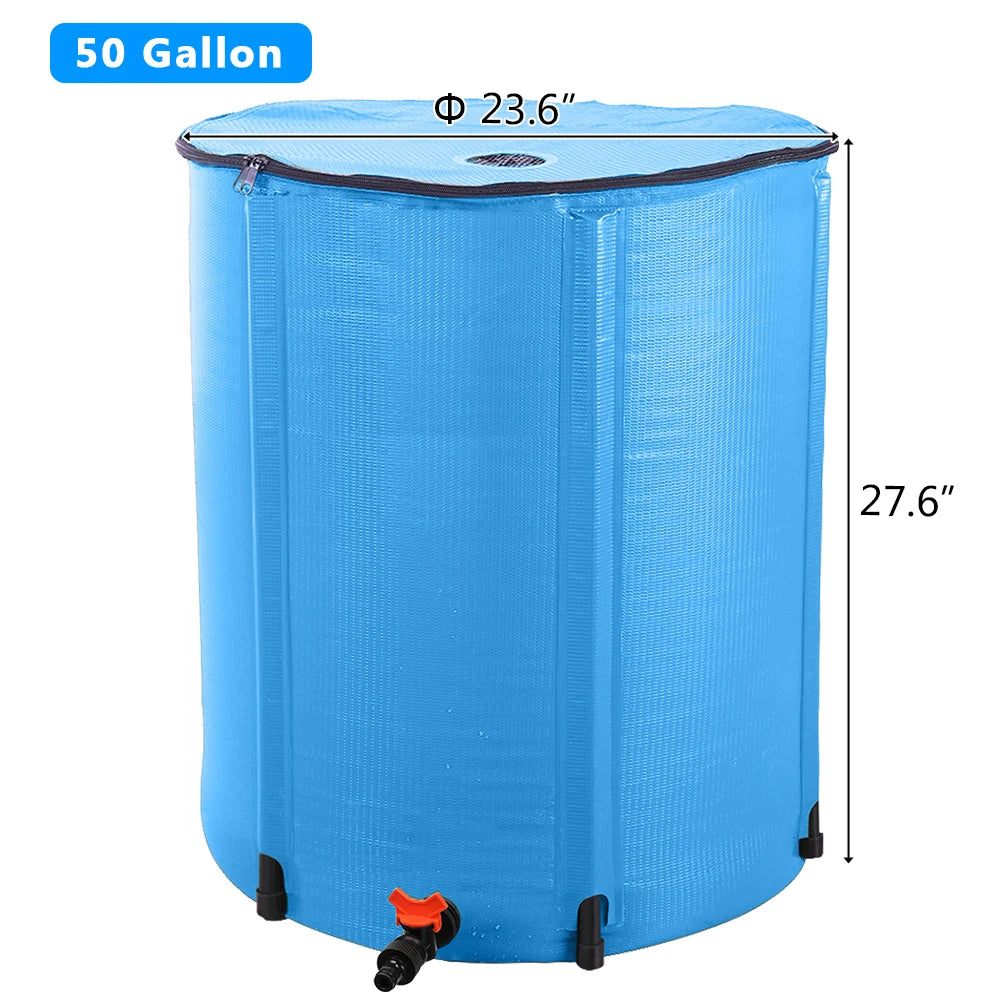50 Gallon Foldable Rain Barrel | Collapsible Rainwater Collection Tank