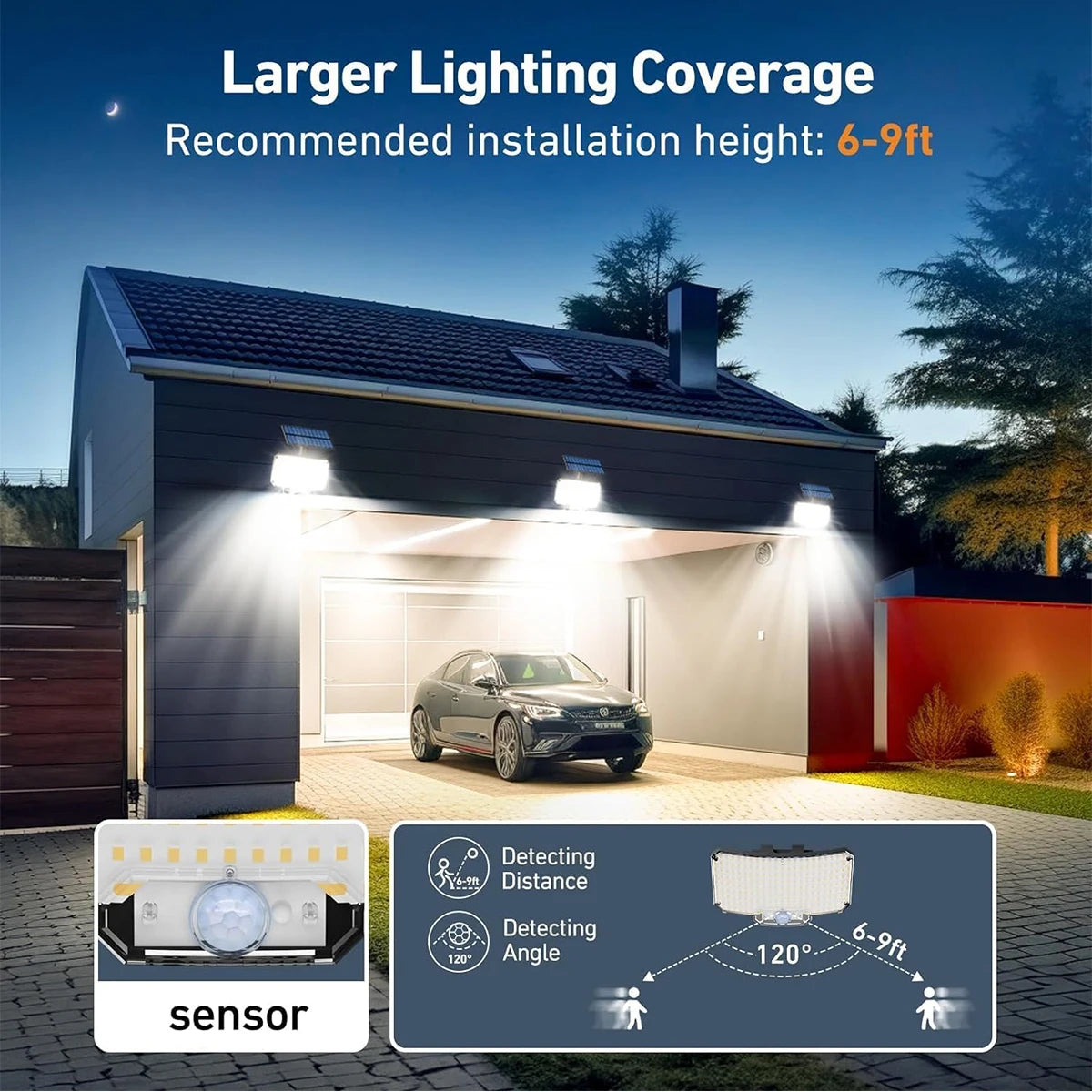 Outdoor Solar Lights | 234 LED Motion Sensor Flood Lights | IP65 Waterproof