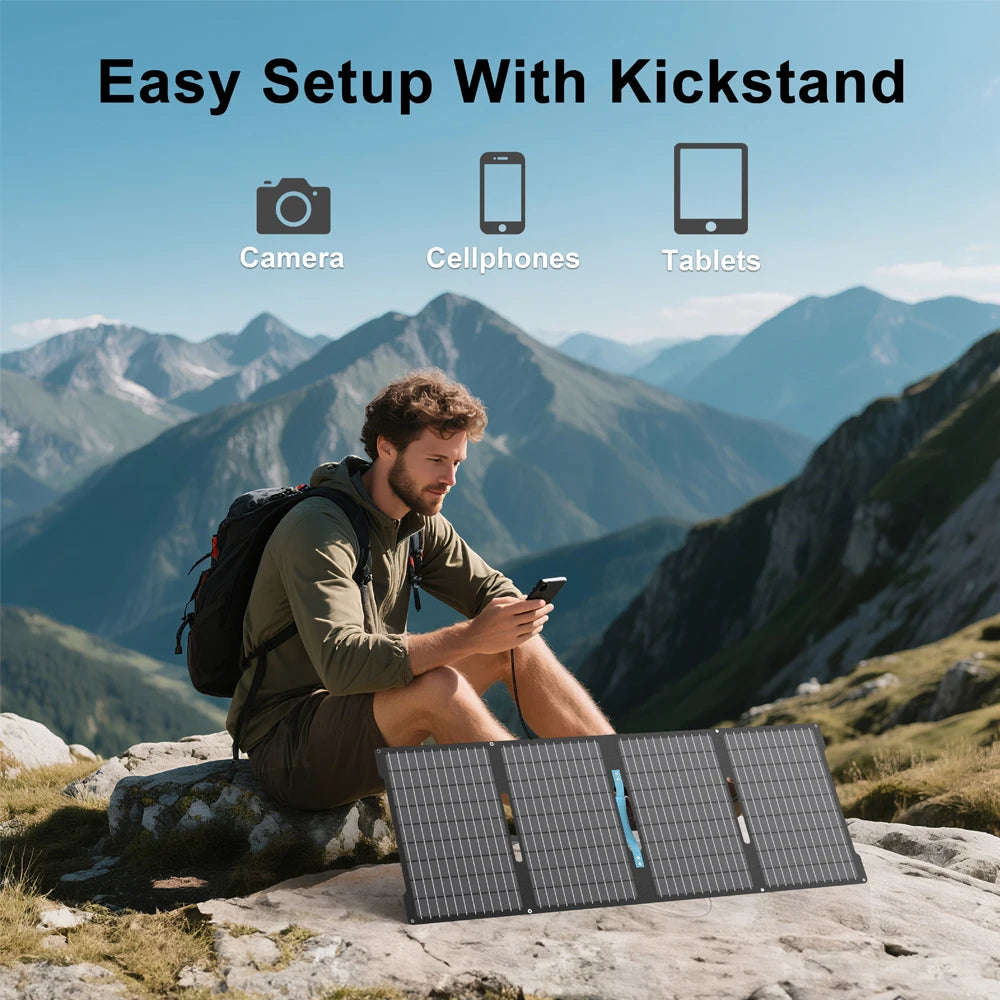 60W Portable Foldable Solar Panel Kit | Waterproof IP67 Solar Charger