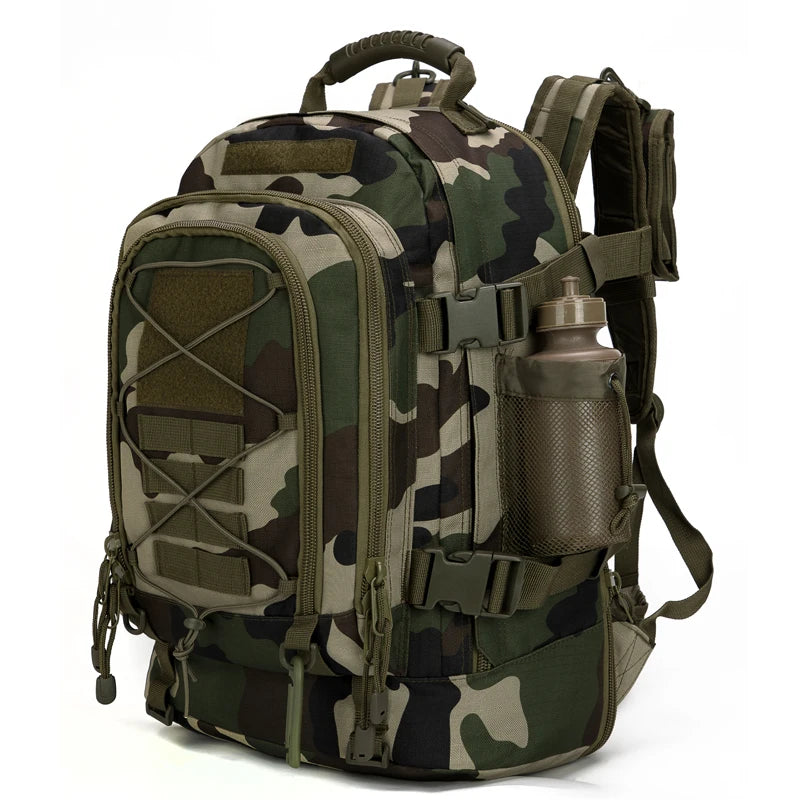 60L Military Tactical Blackout Backpack