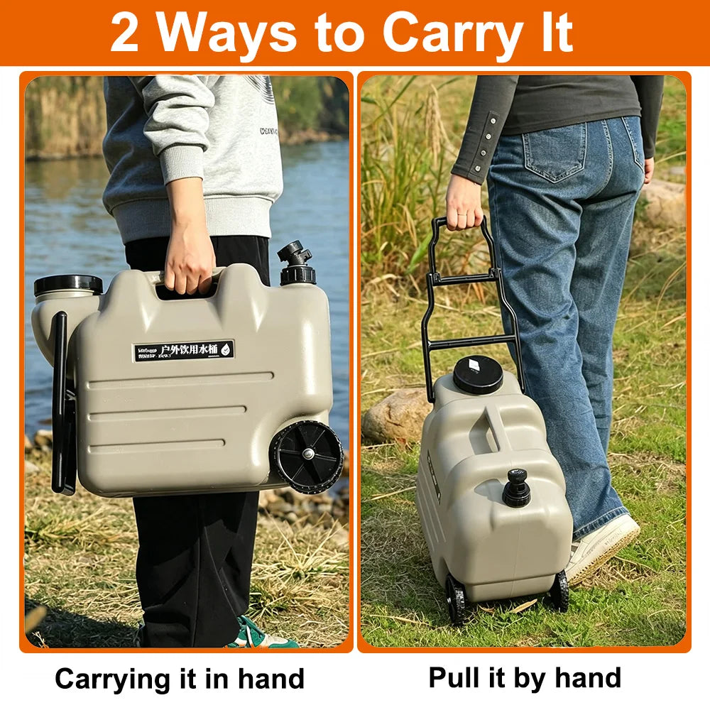7.4 Gallon Water Container with Tap and Wheels