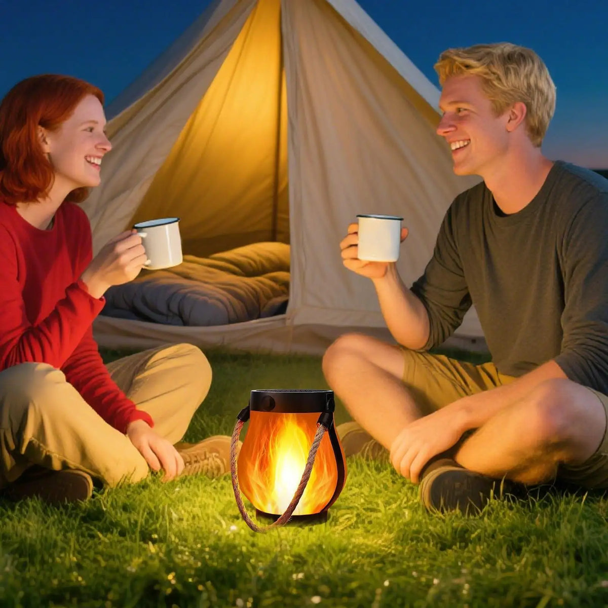 Dancing Flame Solar Lantern Lights
