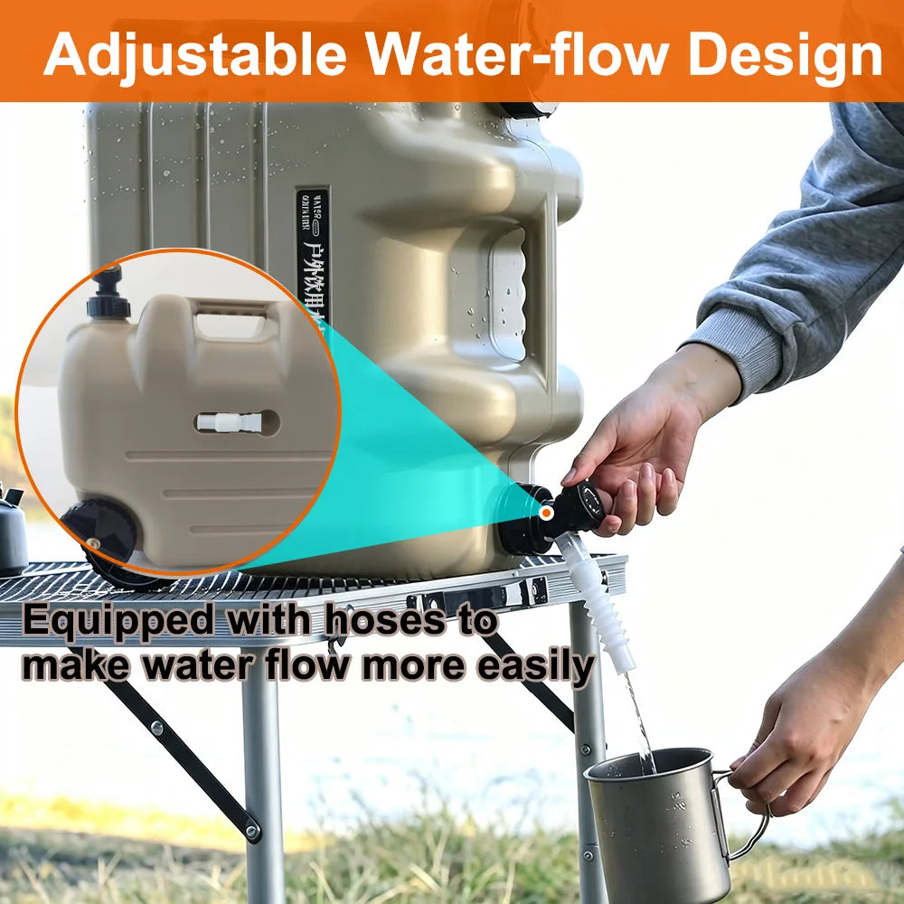 7.4 Gallon Water Container with Tap and Wheels