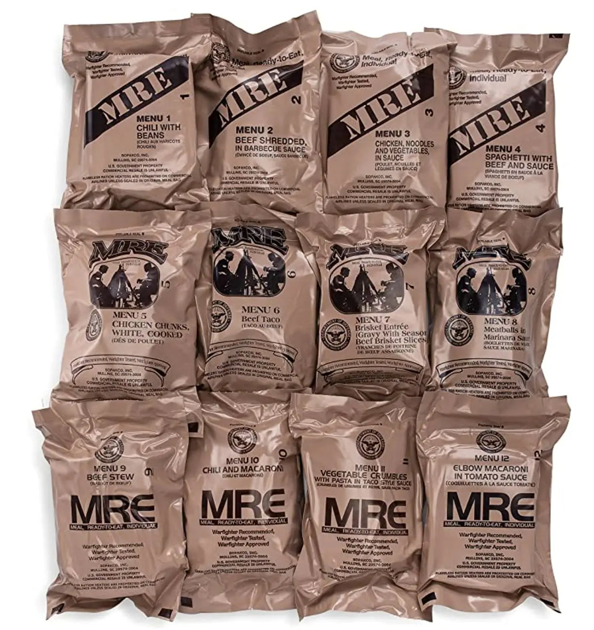 US Military Surplus MRE | Meals Ready to Eat | Case of 24