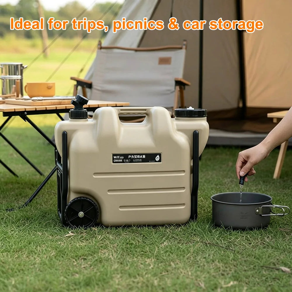 7.4 Gallon Water Container with Tap and Wheels